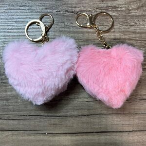 New Fluffy Heart Bag Charms